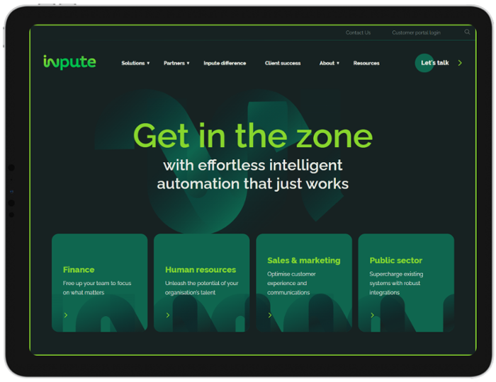 Inpute brand transformation by Squaredot