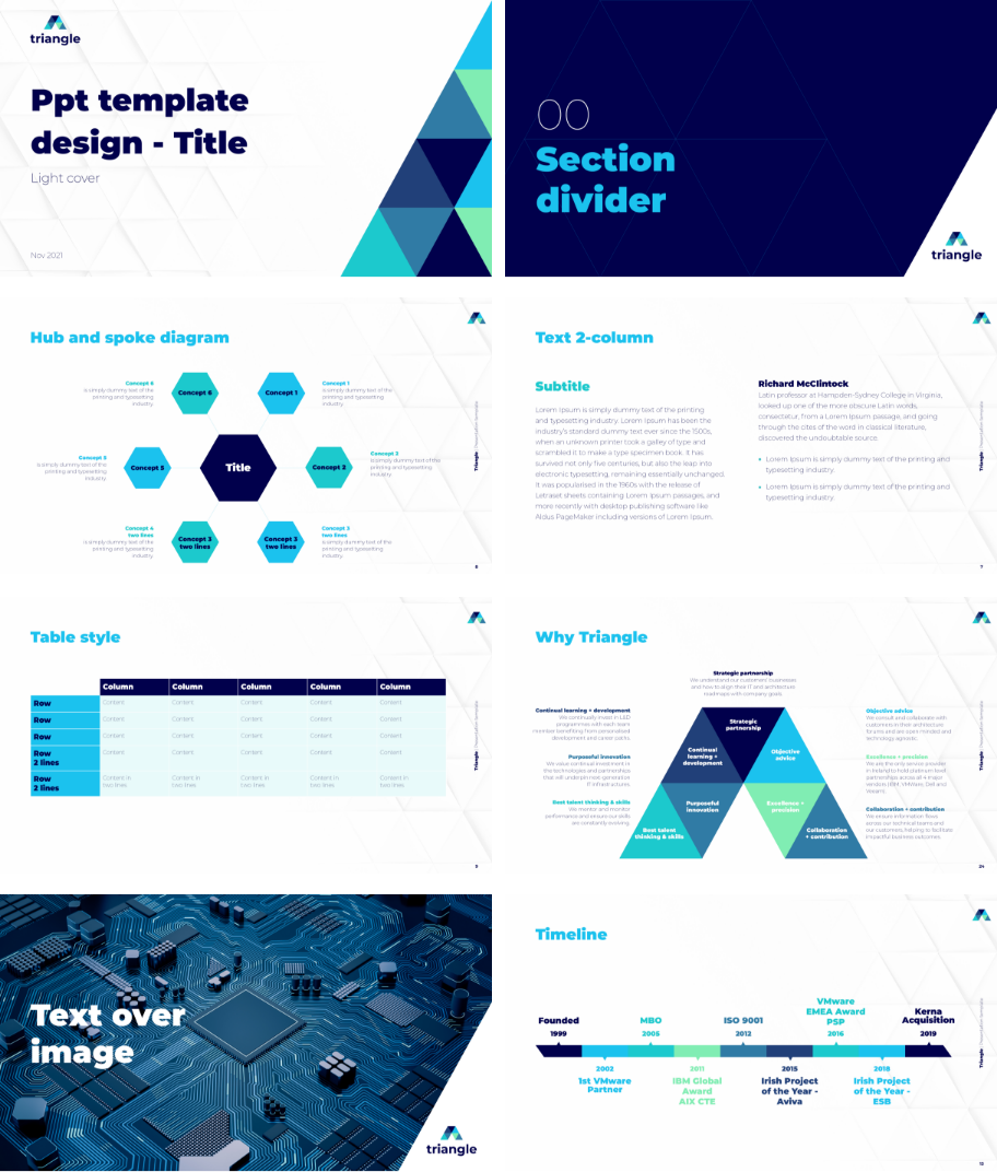 Triangle ppt template